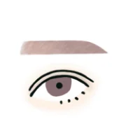 【角なし】平行眉