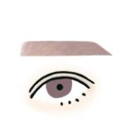 【角あり】平行眉